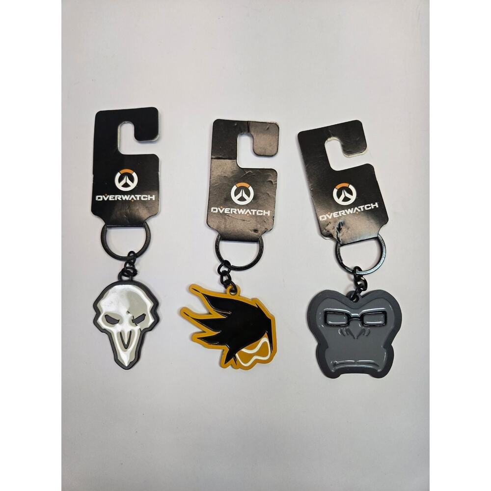 Overwatch Character Head Logo Keychain Lot Of 3 Blizzard